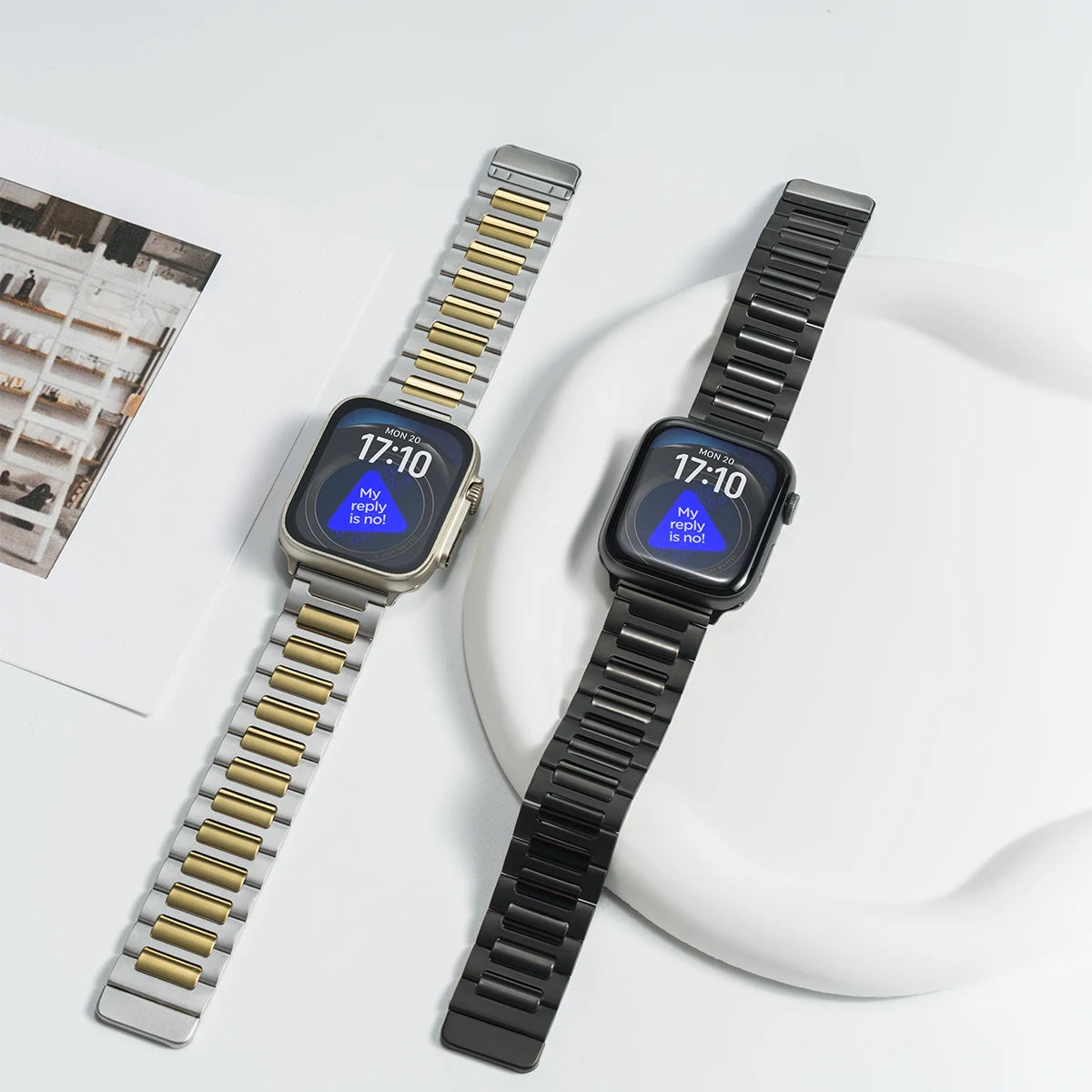 Magnetic Stainless Steel band for Apple Watch band 46mm 45mm 44mm 49mm metal belt band for Apple Watch 10 9 8 7 6 3 5 SE Ultra 2