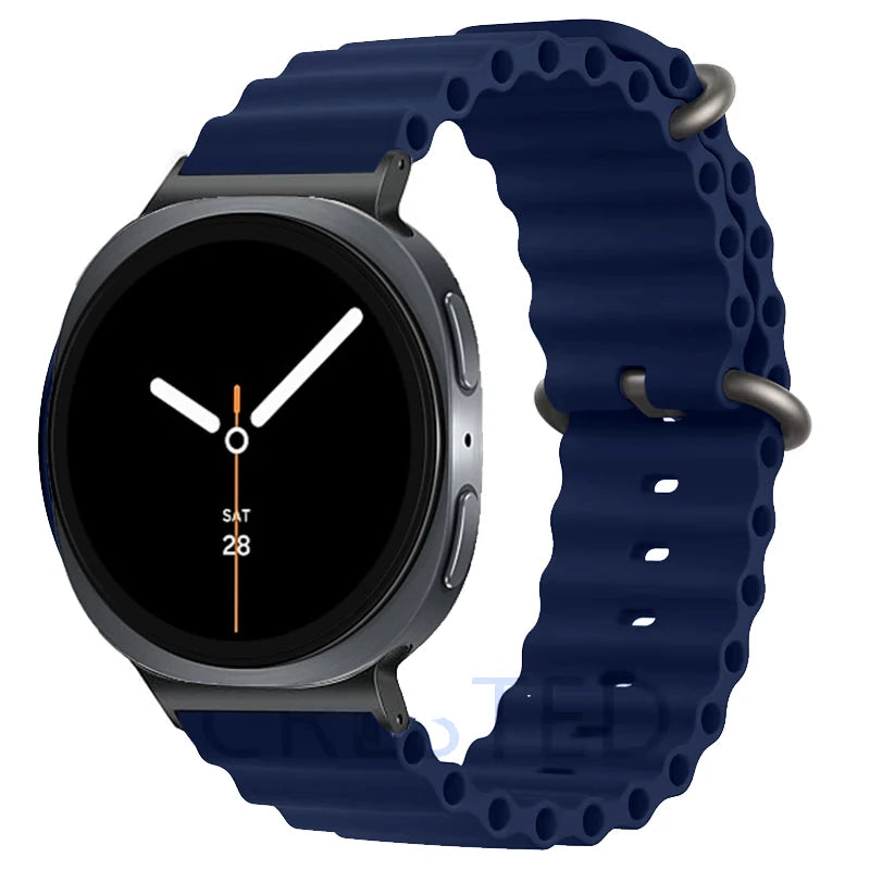 Ocean Band For Samsung Galaxy Watch 8 strap 44mm 40mm Accessories Sport Silicone Bracelet correa for Galaxy watch 8 classic 46mm