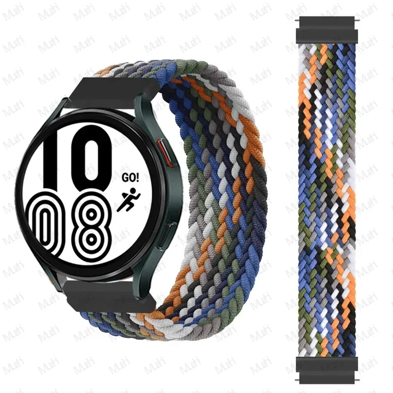 Braided solo loop for Samsung Galaxy Watch 7 44mm 40mm Strap correa Bracelet Galaxy Watch 4 6 Classic 5 pro 45MM 20MM 22MM band