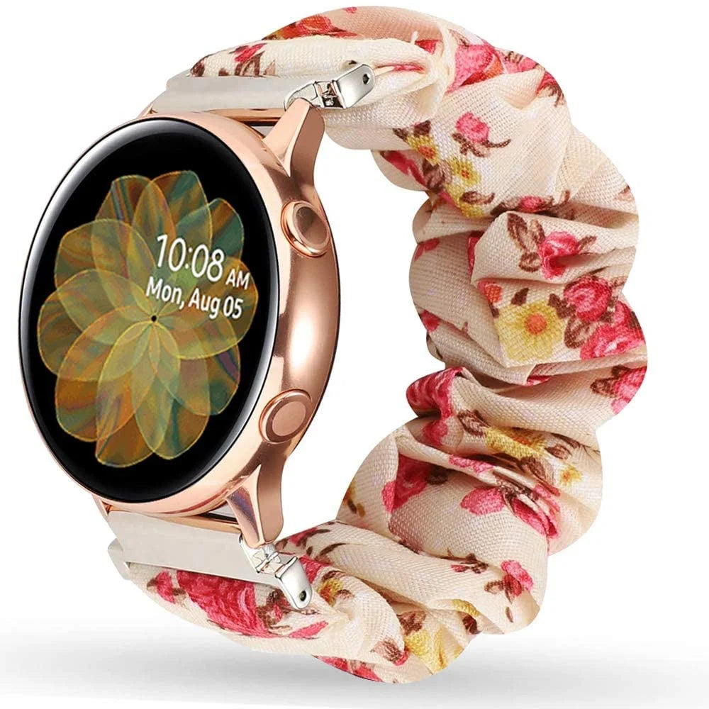Scrunchie Strap For Samsung Galaxy watch 7/4/5/6 pro 45mm classic 47mm 43mm SOLO LOOP belt correa bracelet HUAWEI GT 2 2e 3 band