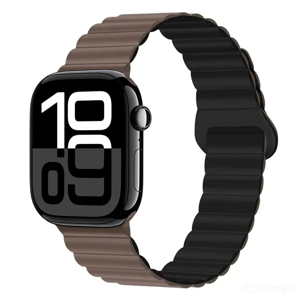 Silicone band for Apple Watch Ultra 3 2 1 49mm 11 10 42mm 46mm Magnetic band for Series 9 8 7 6 5 4 SE3 41mm 45mm 44mm 40mm