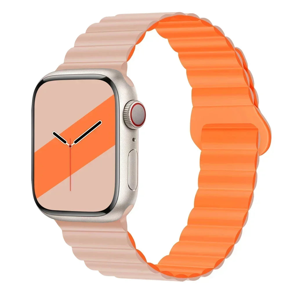 Magnetic band For Apple Watch band 45mm 38mm 49mm 40mm 42mm 41mm Silicone Sport band Apple Watch Series Ultra 10 9 6 5 7 8 SE 44mm