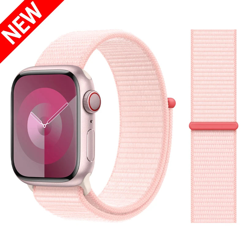 Nylon Loop band for Apple Watch band 46mm 44mm 40mm 42mm 45mm 41mm 49mm 44mm band Apple Watch Series Ultra 2 11 10 9 SE 7 6 5 4