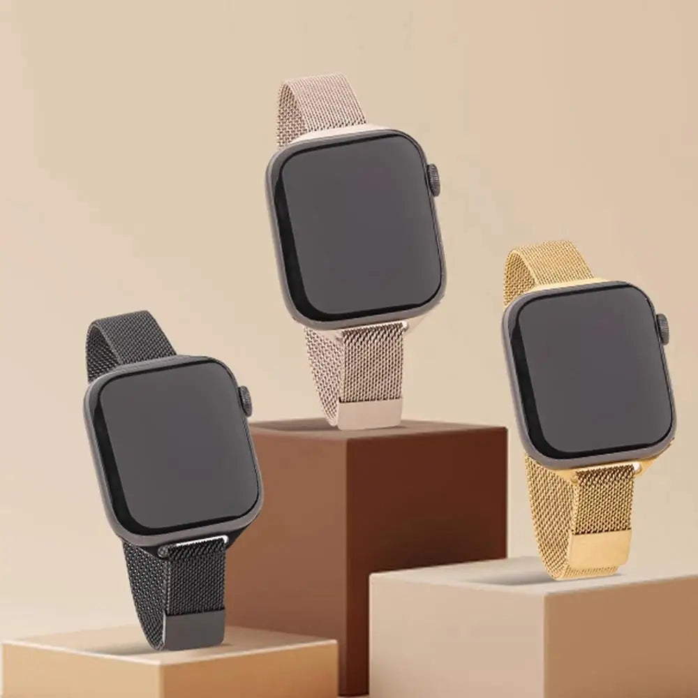 Slim Milanese Loop band For Apple Watch Ultra 3 band 40mm 44mm 41mm 45mm 42mm 49mm band Correa Apple Watch Series 11 10 9 8 7