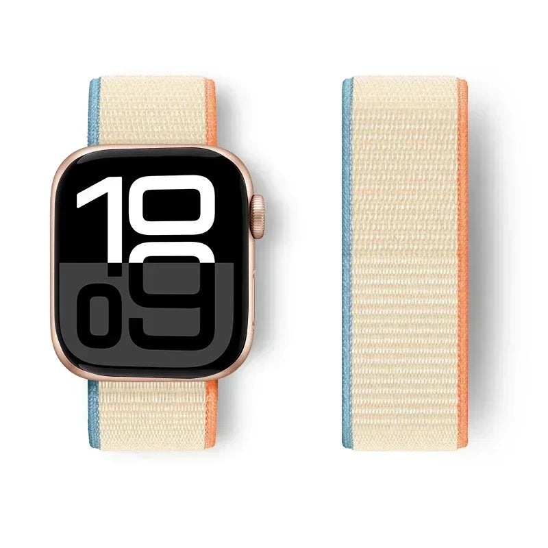 Nylon Loop For Apple Watch band 44mm 40mm 45mm 41mm 42mm 38mm 45mm sport band Apple Watch Series 9 8 7 SE 6 5 3 Ultra 2 49mm band