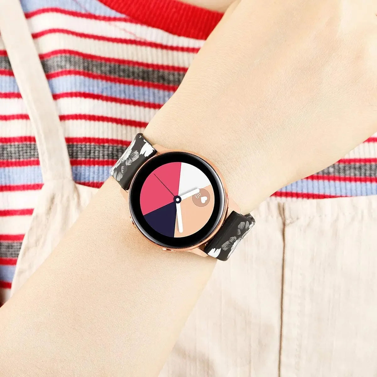 20mm/22mm strap For Samsung Galaxy watch 7/4/6/5 pro/Classic Active Printing Silicone bracelet For Amazfit GTR/GTS 4-2 mini band