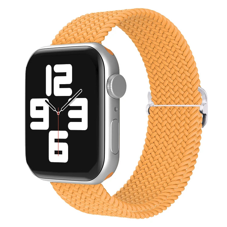 Braided Loop For Apple Watch band 49mm 44mm 45mm 41mm 42mm 38mm 40mm Elastic Solo band Apple Watch Ultra Series 7 SE 3 6 8 Band