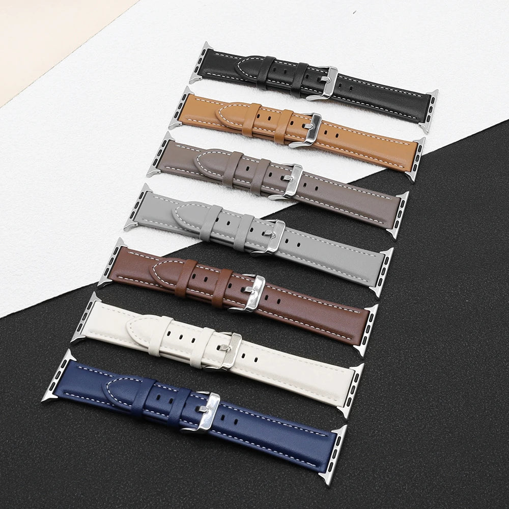 PU Leather band for Apple Watch Series 10 9 7 8 5 6 SE Ultra band 49mm 46mm 44mm 40mm 45mm 41mm 42mm Apple Watch Wristbands