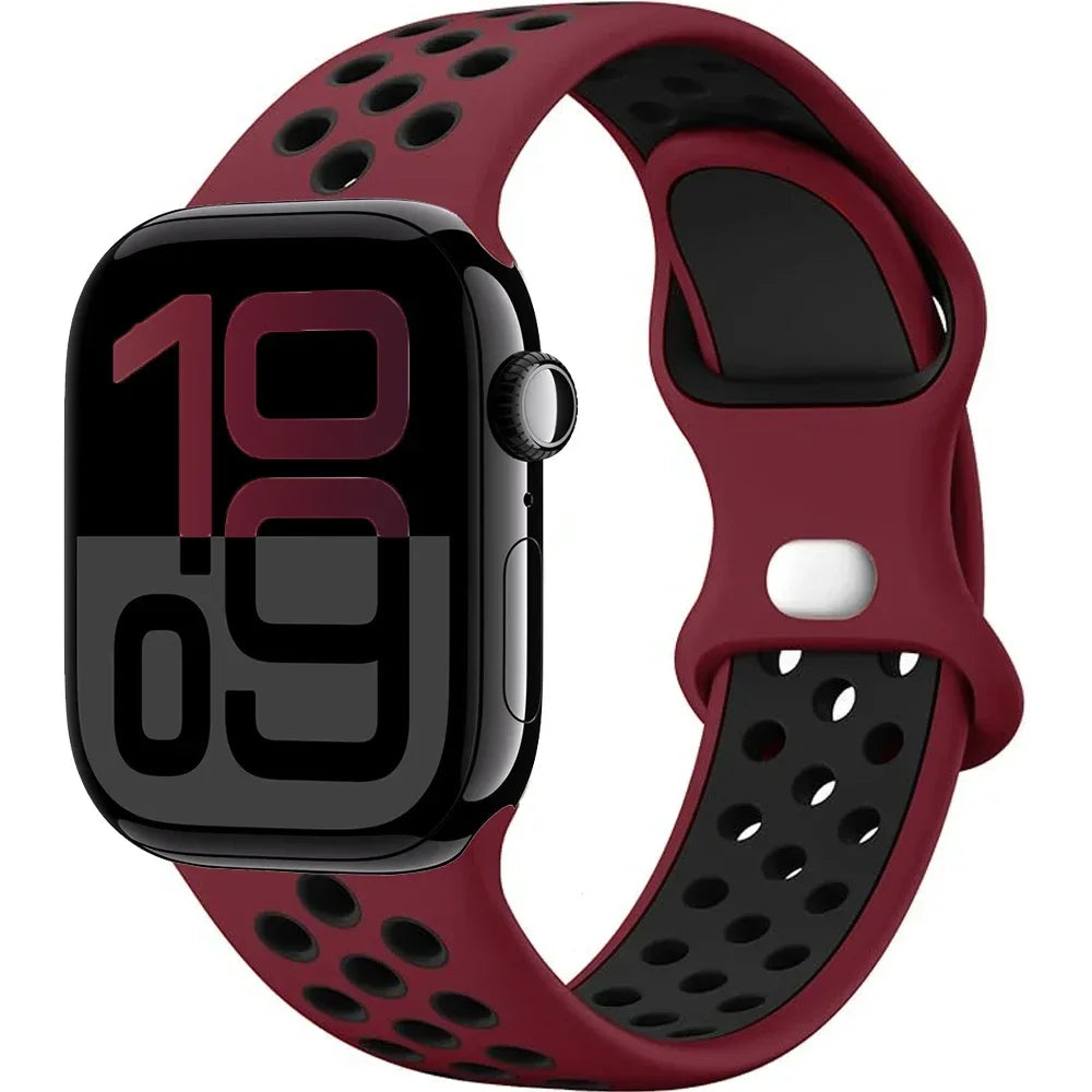 Silicone band for Apple Watch Series 11 10 46mm 42mm Sport band Apple Watch 9 8 7 6 5 SE 4 Ultra 3 2 49mm 45mm 44mm 40mm 41mm Band