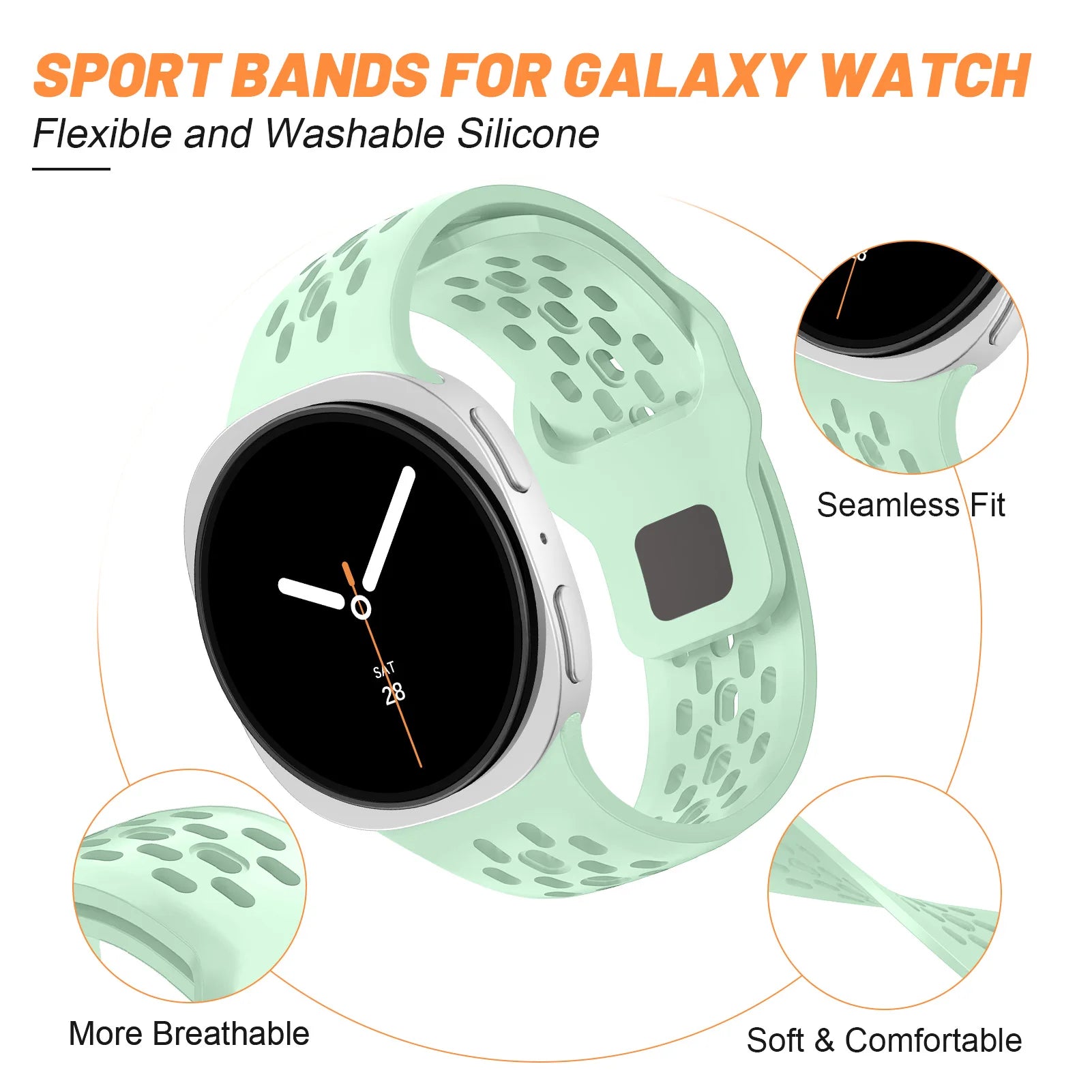 Silicone straps for Samsung Galaxy Watch 8 Strap 40/44mm Sport Bracelet correa Galaxy Watch 8classic 46mm wristband Accessories