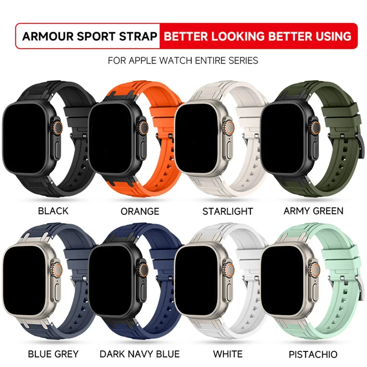 Silicone band for Apple Watch band Ultra 2 1 49mm 46mm 45mm 44mm 42mm Sport band for Apple Watch Series 10 9 8 7 6 5 SE Correas