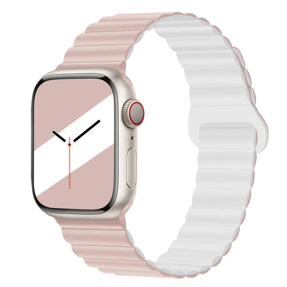 Magnetic band For Apple Watch band 45mm 38mm 49mm 40mm 42mm 41mm Silicone Sport band Apple Watch Series Ultra 10 9 6 5 7 8 SE 44mm