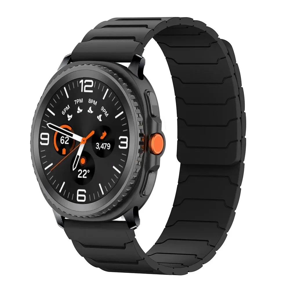 Magnetic Loop Strap for Samsung Galaxy Watch 8/8 Classic Sports Silicone Replacement Bracelet 46mm 40mm 44mm No Gaps WatchBand