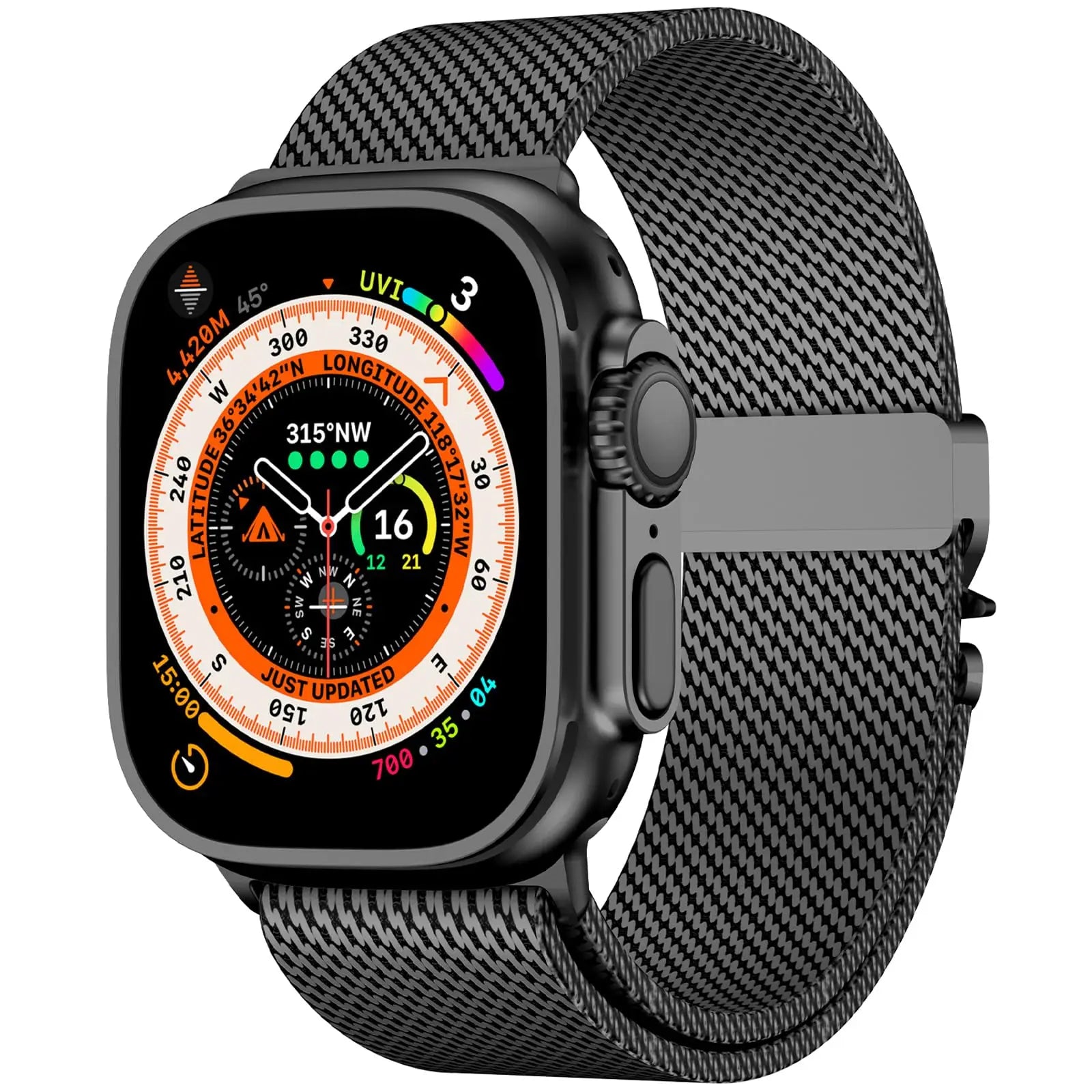 Milanese Mesh Loop for Apple Watch band 49mm 46mm 45mm 44mm 42mm Stainless Steel metal band for Apple Watch Series 10 9 8 7 Ultra 2