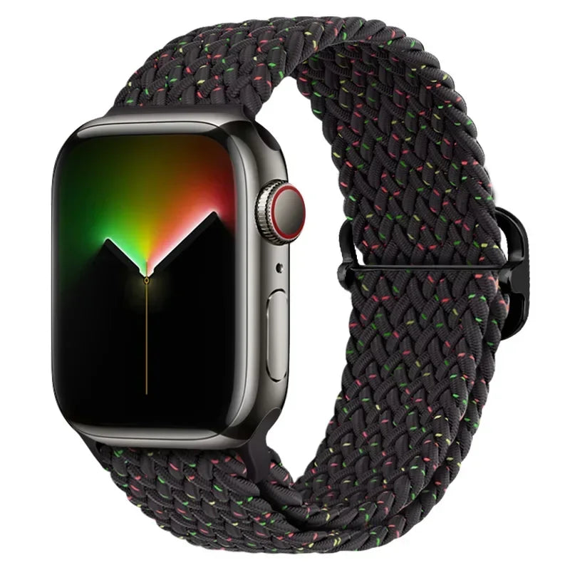 Braided Nylon band for Apple Watch band Ultra 2 49mm Series 10 46mm 42mm 44mm 40mm 41mm Adjustable band Apple Watch 9 8 7 6 SE 5 4
