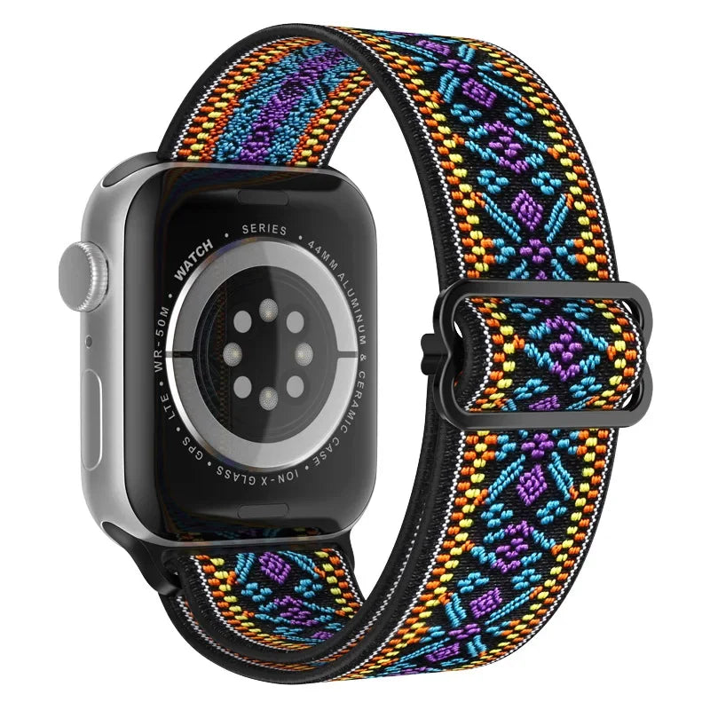 Sport Nylon band for Apple Watch Ultra 3 2 1 49mm 41mm 45mm 42mm 46mm 40mm 44mm Elastic band Series 11 10 9 8 7 6 5 4 SE Band