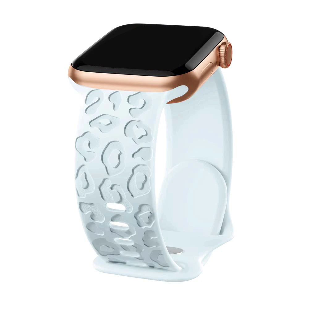 Engraved Leopard band For Apple Watch Ultra 2 3 band 49mm 44mm 41mm 40mm 45mm 38mm Silicone band Apple Watch Series 98765SE 10 11 46mm 42mm