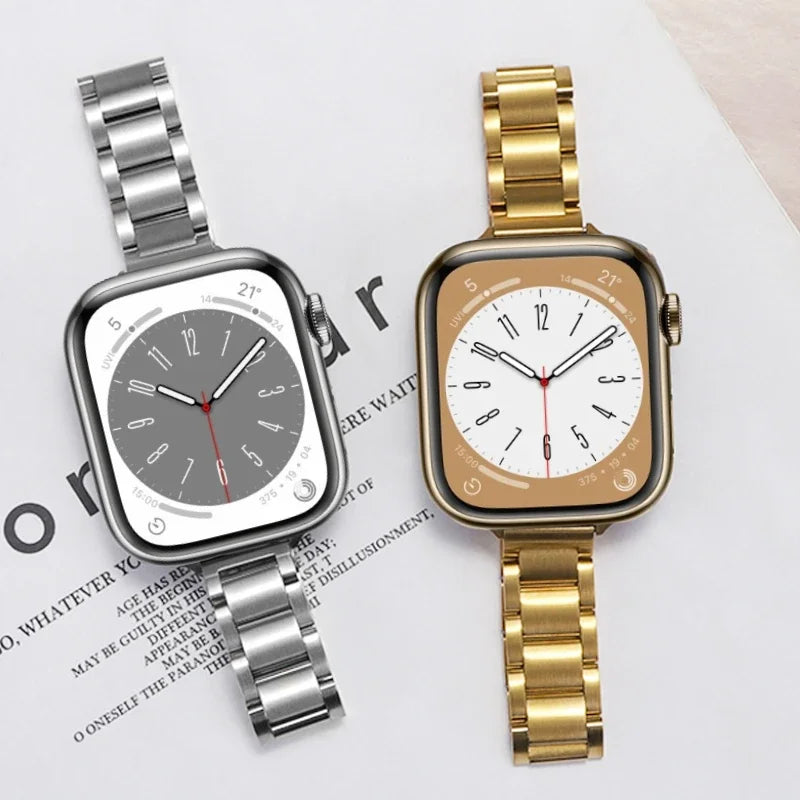 Women Slim metal band For Apple Watch 8 7 41mm 45mm Stainless Steel band Apple Watch Ultra 49mm 6 5 4 3 SE2 44mm 40mm 42mm Band