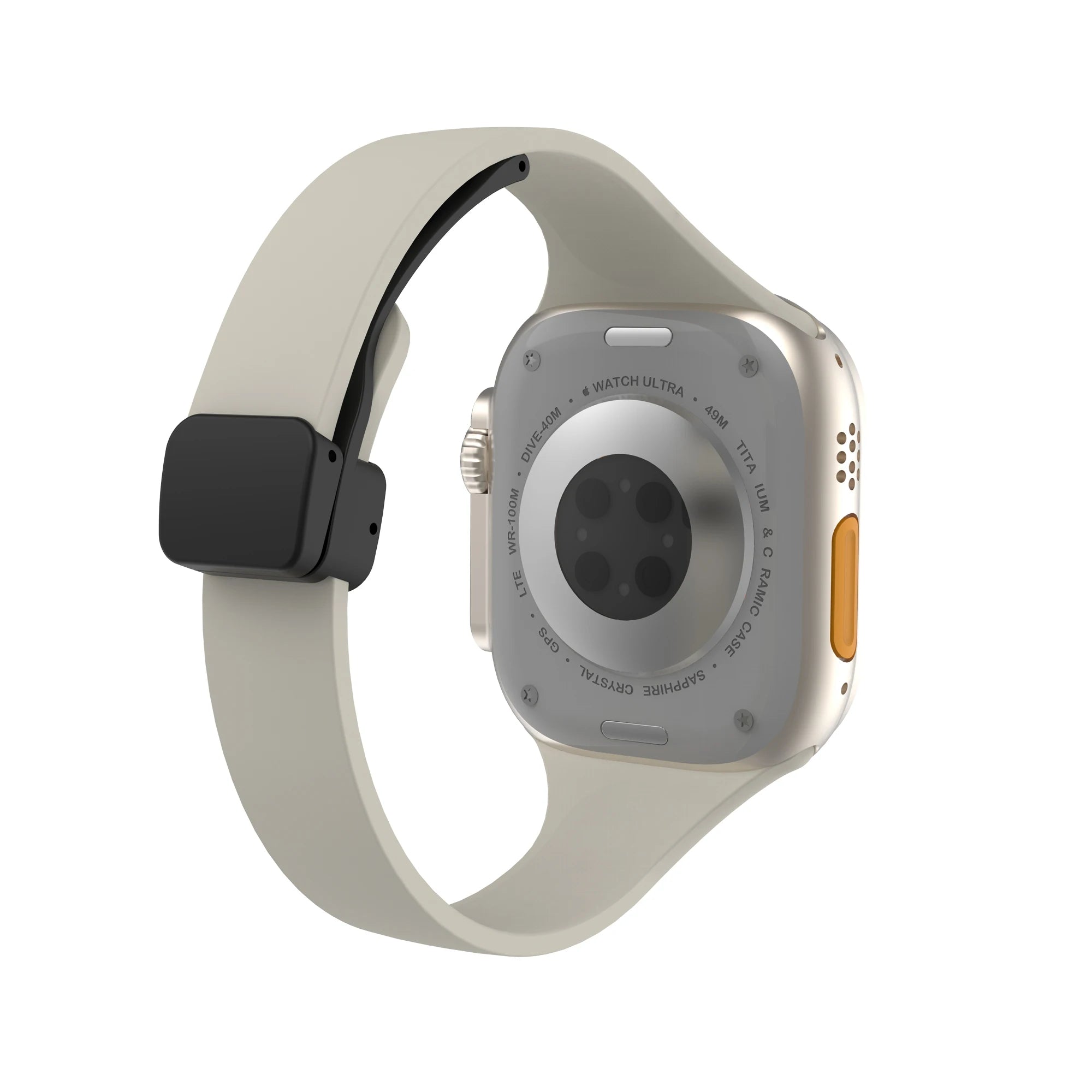 Women Slim Silicone band Magnetic Buckle band For Apple Watch Ultra 2 49mm 45mm 41mm 44mm 42mm 40mm 38mm 9 8 7 SE 6 5 4