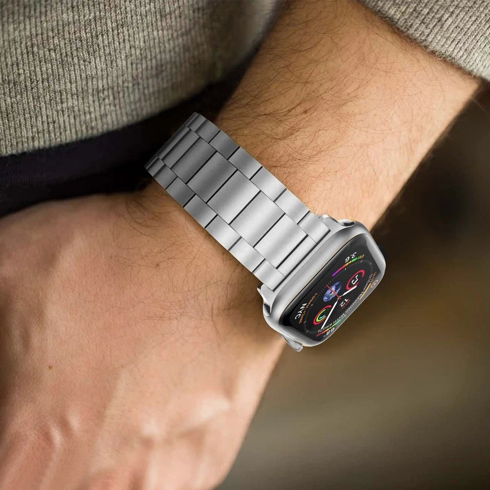 Link band for Apple Watch band Ultra 49mm Stainless Steel band Apple Watch 10 9 8 7 6 5 4 SE 46mm 45mm 44mm 42mm 41mm 40mm 38mm