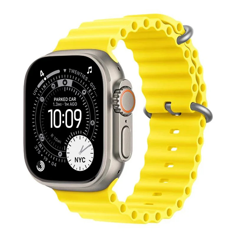 Ocean band for Apple Watch Ultra 3 2 49mm 45mm 46mm 42mm 44mm 40mm Silicone sport band correa Series 11 10 9 7 8 6 SE3 band