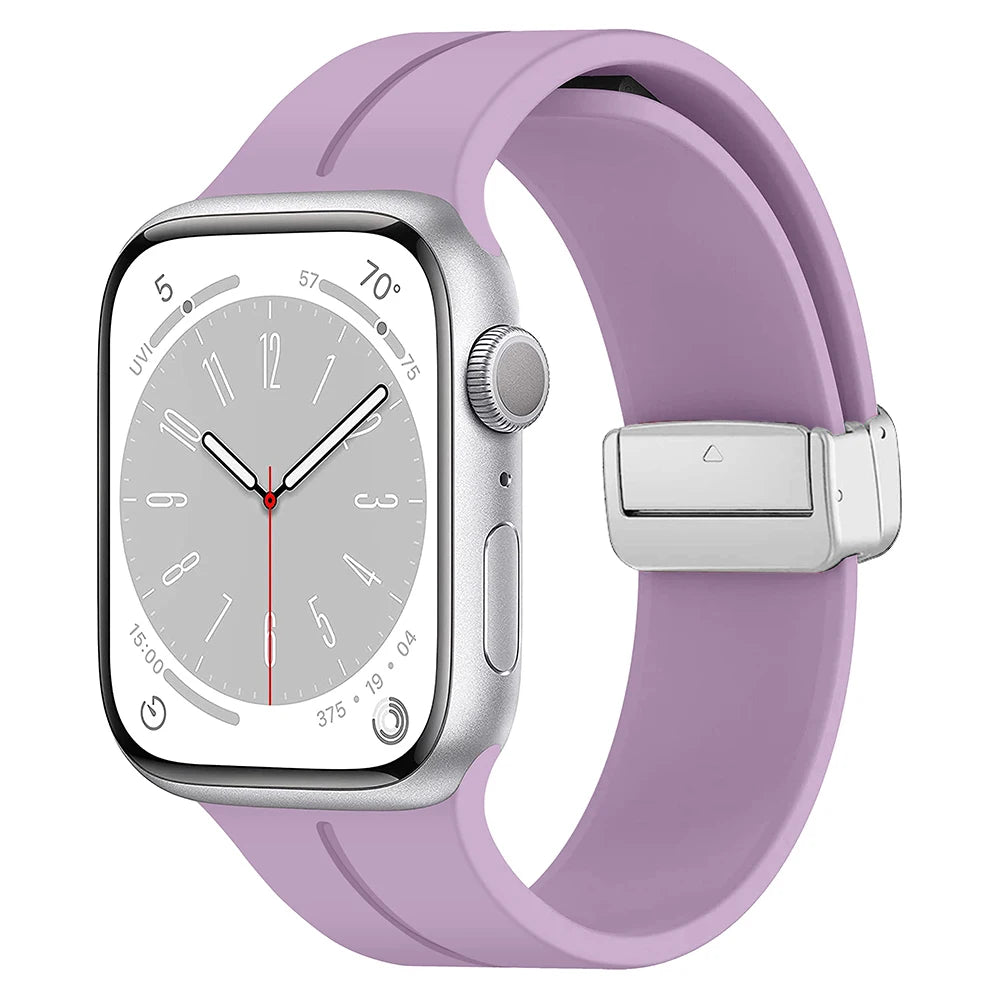 For Apple Watch band 45mm 41mm 49mm 44mm 42mm 46mm Magnetic Silicone band correa Apple Watch Series 10 9 8 7 SE 6 5 4 Ultra band