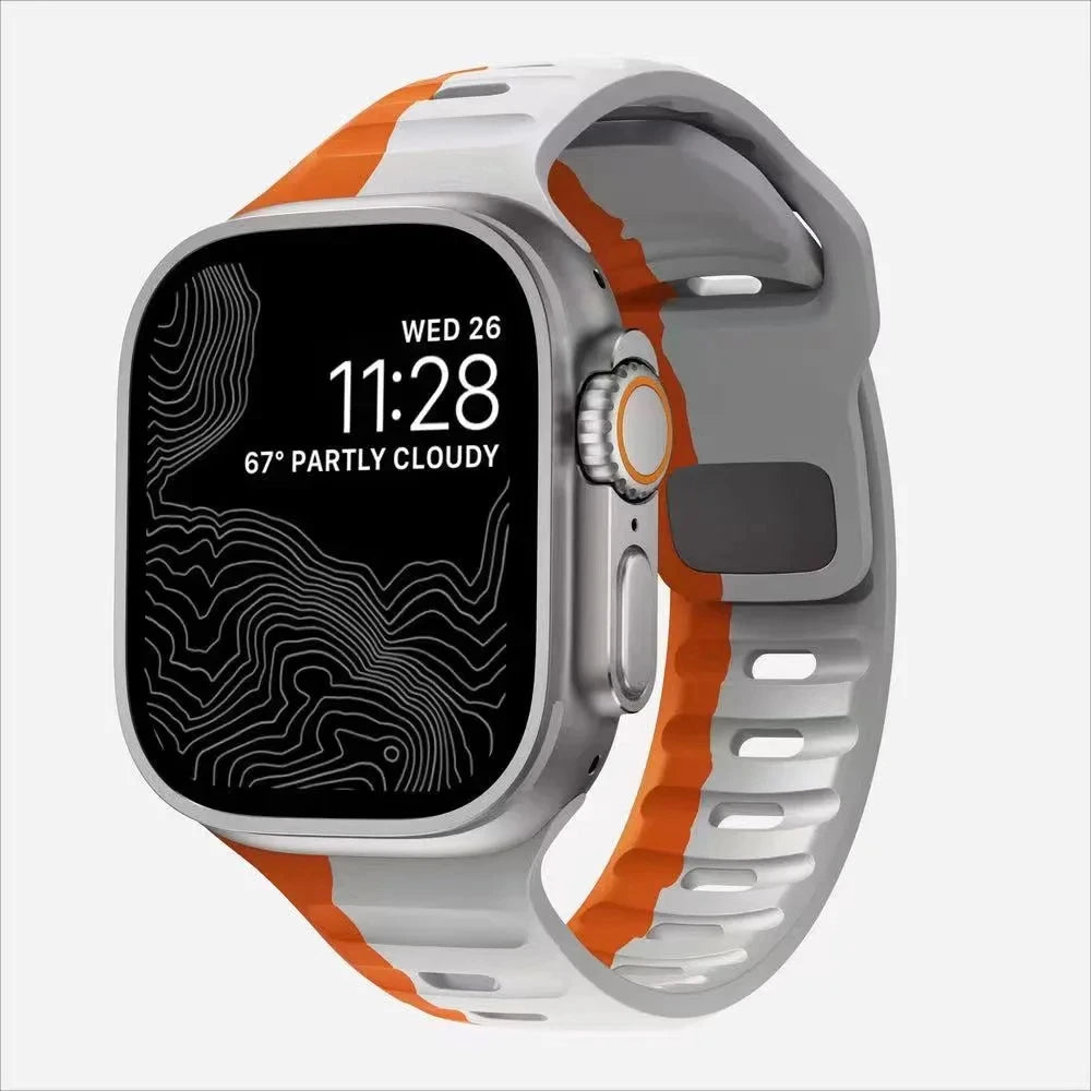 Silicone band For Apple Watch Ultra band 44mm 49mm 45mm 42mm 40mm 41mm 38mm sport correa band Apple Watch Series 7 6 3 4 5 SE 8